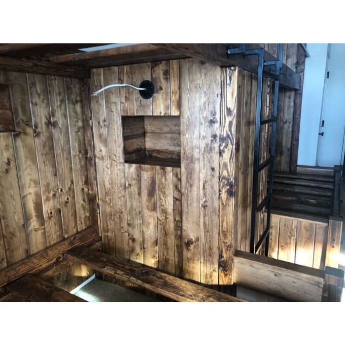 Lake Tahoe Custom Bunk Bed With Drawers and Custom Welded Metalwork