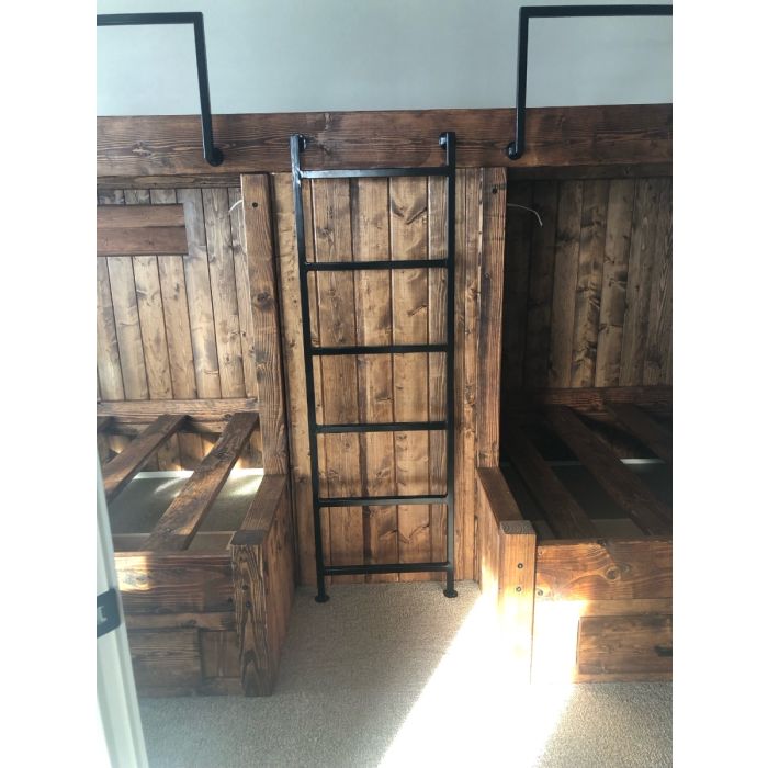 Lake Tahoe Custom Bunk Bed With Drawers and Custom Welded Metalwork